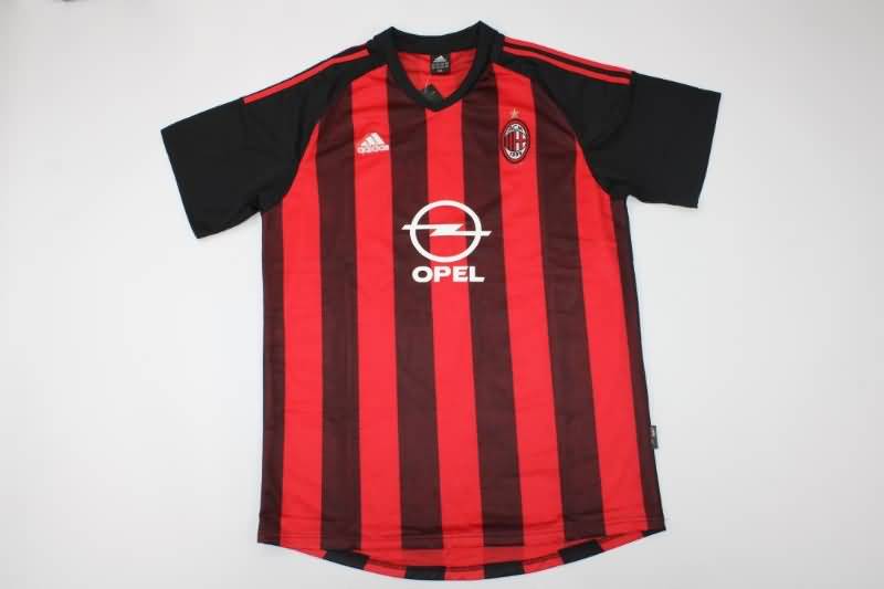 AAA(Thailand) AC Milan 2002/03 Home Retro Soccer Jersey