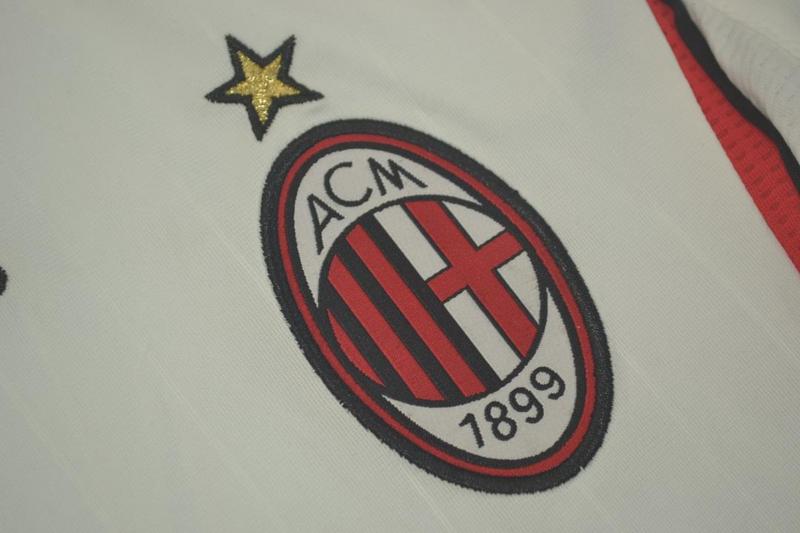 AAA(Thailand) AC Milan 2006/07 Away Final Retro Soccer Jersey(L/S)