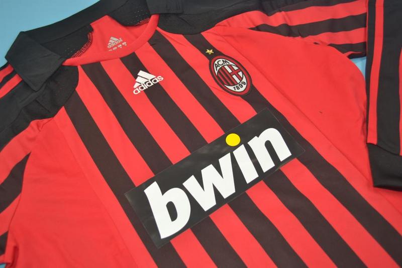 AAA(Thailand) AC Milan 2007/08 Home Retro Soccer Jersey(L/S)
