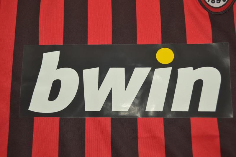 AAA(Thailand) AC Milan 2007/08 Home Retro Soccer Jersey(L/S)