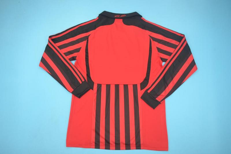 AAA(Thailand) AC Milan 2007/08 Home Retro Soccer Jersey(L/S)