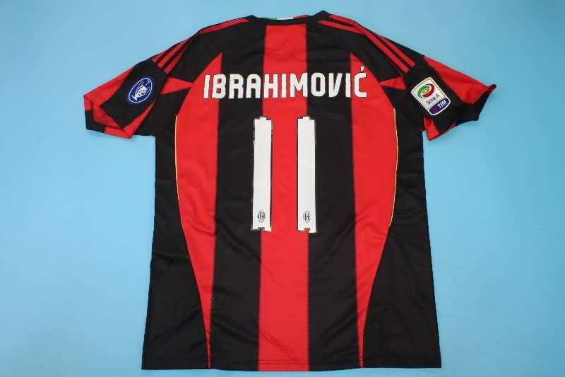 AAA(Thailand) AC Milan 2010/11 Home Retro Soccer Jersey