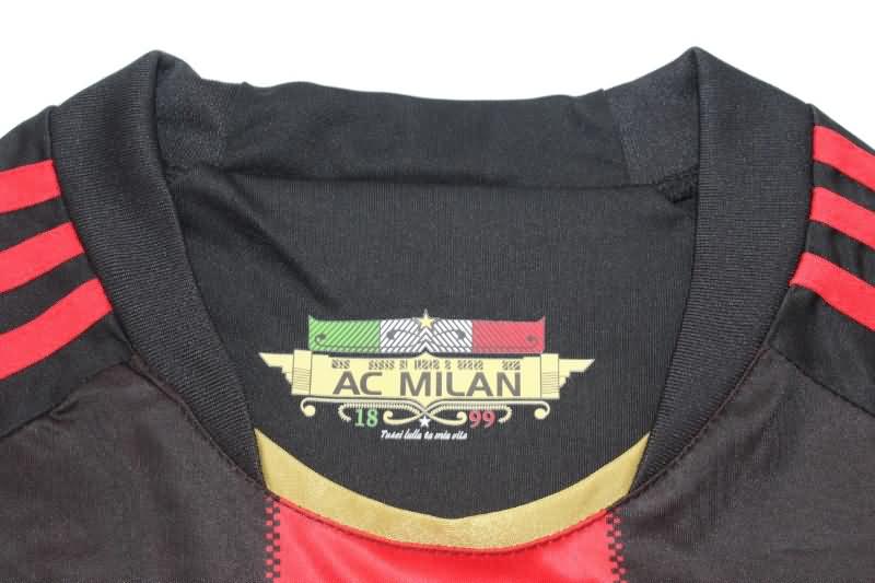 AAA(Thailand) AC Milan 2010/11 Home Long Sleeve Retro Soccer Jersey