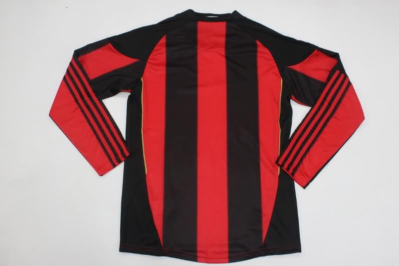 AAA(Thailand) AC Milan 2010/11 Home Long Sleeve Retro Soccer Jersey