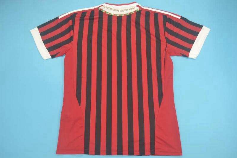 AAA(Thailand) AC Milan 2011/12 Home Retro Soccer Jersey