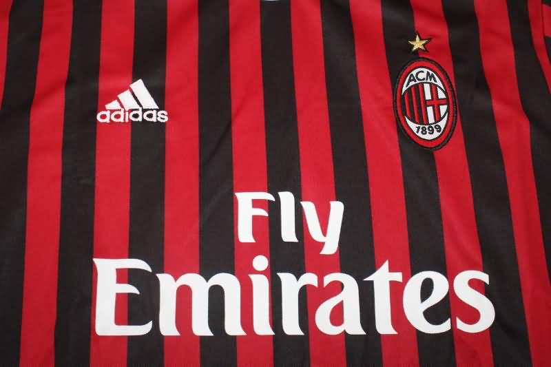 AAA(Thailand) AC Milan 2011/12 Home Retro Long Sleeve Soccer Jersey