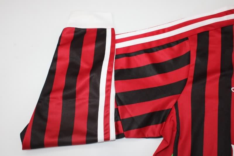 AAA(Thailand) AC Milan 2011/12 Home Retro Long Sleeve Soccer Jersey