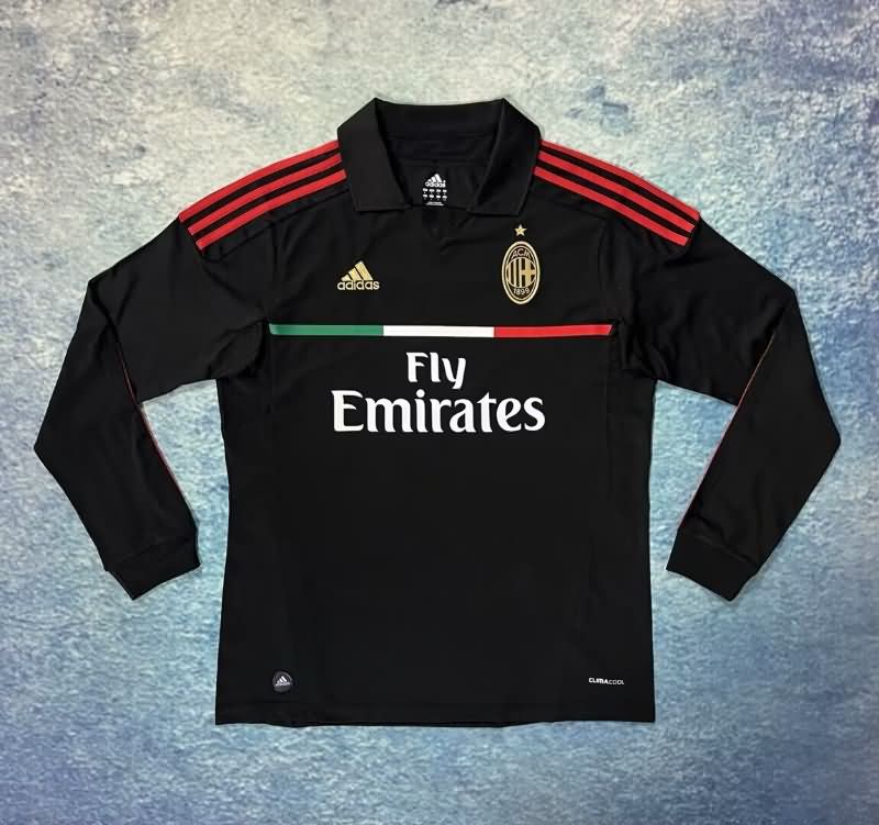 AAA(Thailand) AC Milan 2011/12 Third Retro Long Sleeve Soccer Jersey