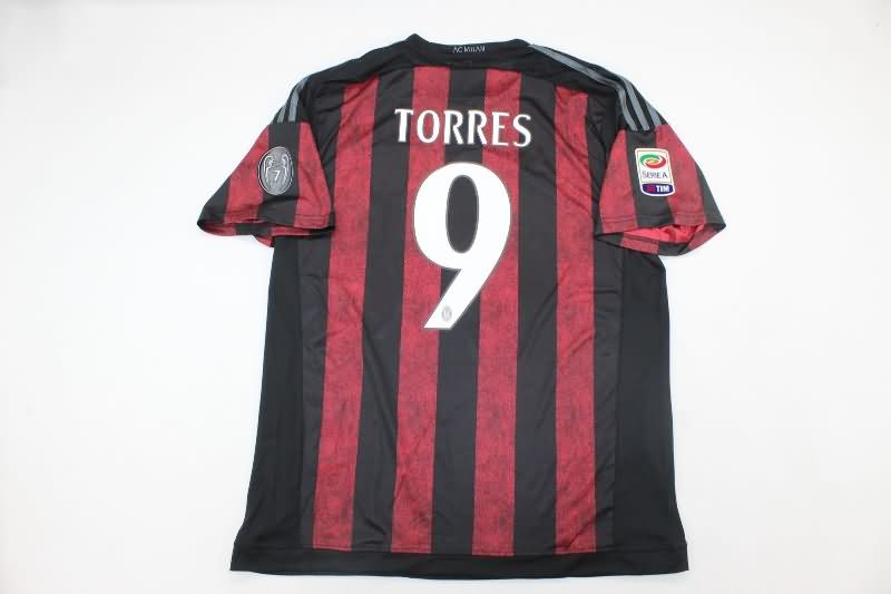 AAA(Thailand) AC Milan 2015/16 Home Retro Soccer Jersey