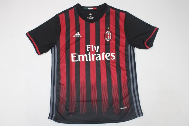 AAA(Thailand) AC Milan 2016/17 Home Retro Soccer Jersey