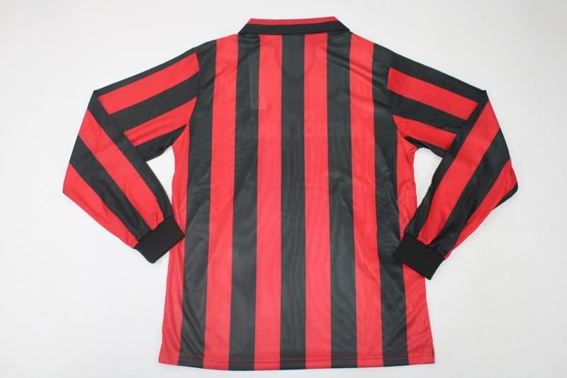 AAA(Thailand) AC Milan 1988/89 Home Long Sleeve Retro Soccer Jersey