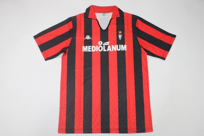 AAA(Thailand) AC Milan 1989/90 Home Retro Soccer Jersey