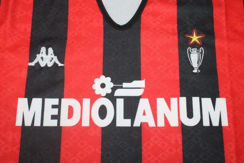 AAA(Thailand) AC Milan 1989/90 Home Retro Soccer Jersey