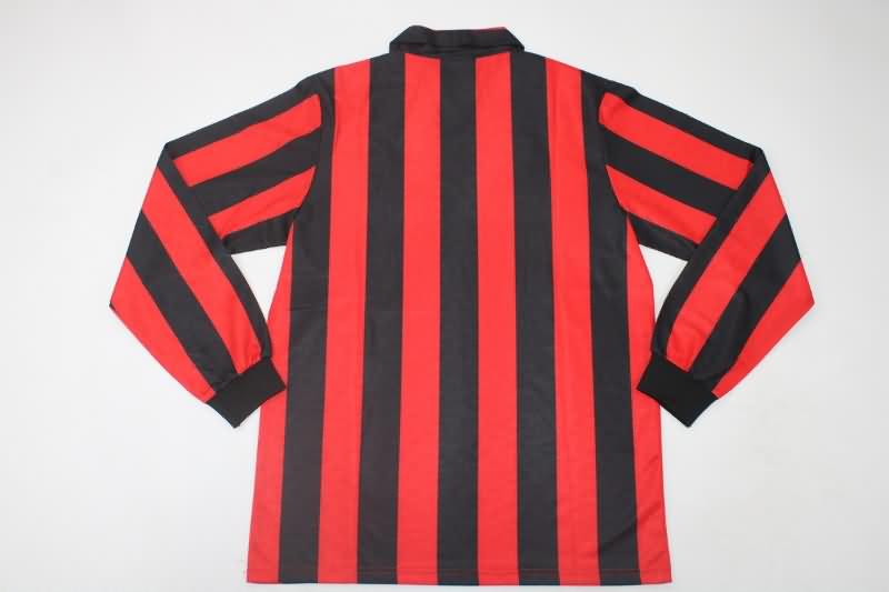 AAA(Thailand) AC Milan 1989/90 Home Long Sleeve Retro Soccer Jersey