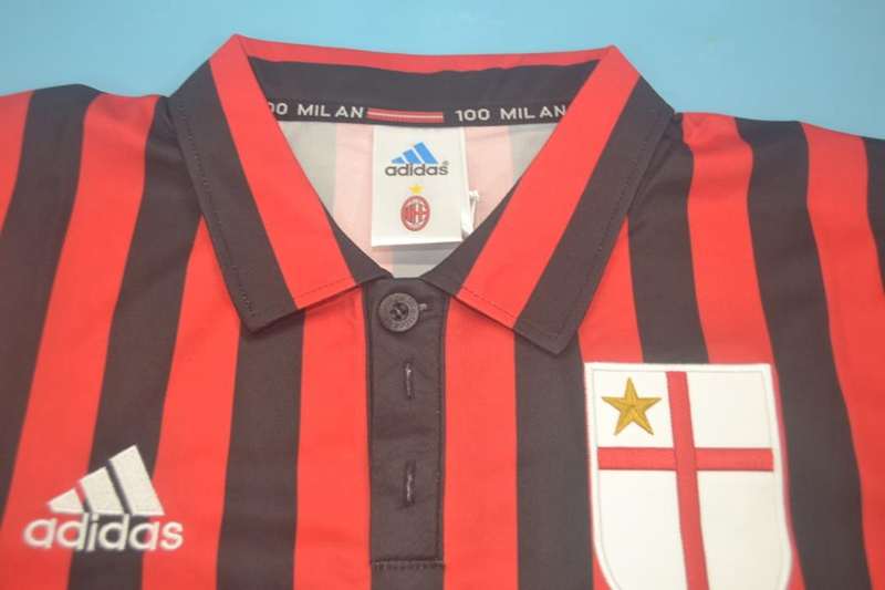 AAA(Thailand) AC Milan 1999/00 Home Retro Soccer Jersey