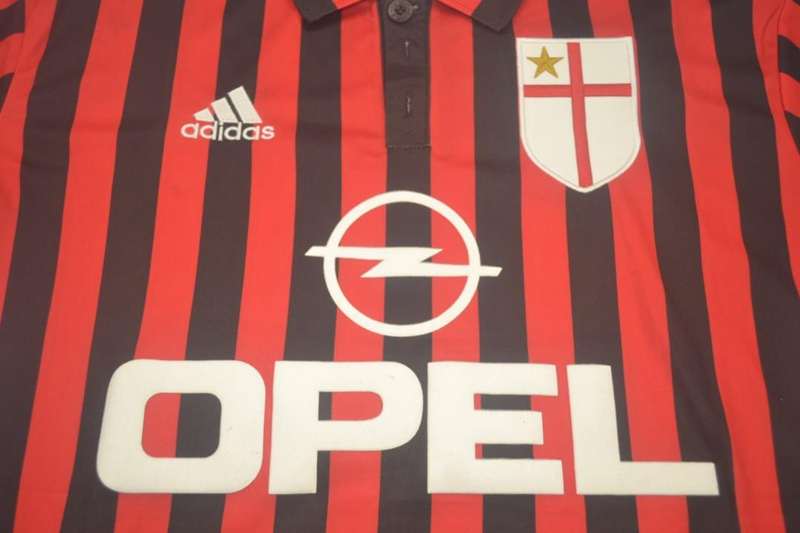 AAA(Thailand) AC Milan 1999/00 Home Retro Soccer Jersey