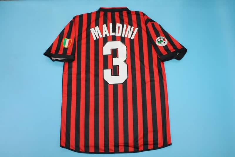 AAA(Thailand) AC Milan 1999/00 Home Retro Soccer Jersey