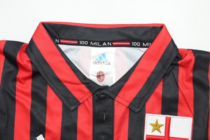 AAA(Thailand) AC Milan 1999/00 Home Long Slevee Retro Soccer Jersey