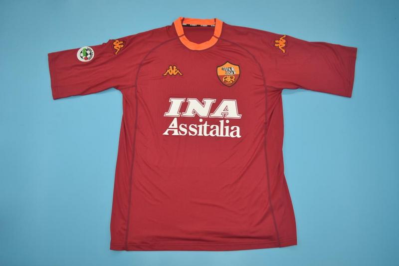 AAA(Thailand) AS Roma 2000/01 Home Retro Soccer Jersey