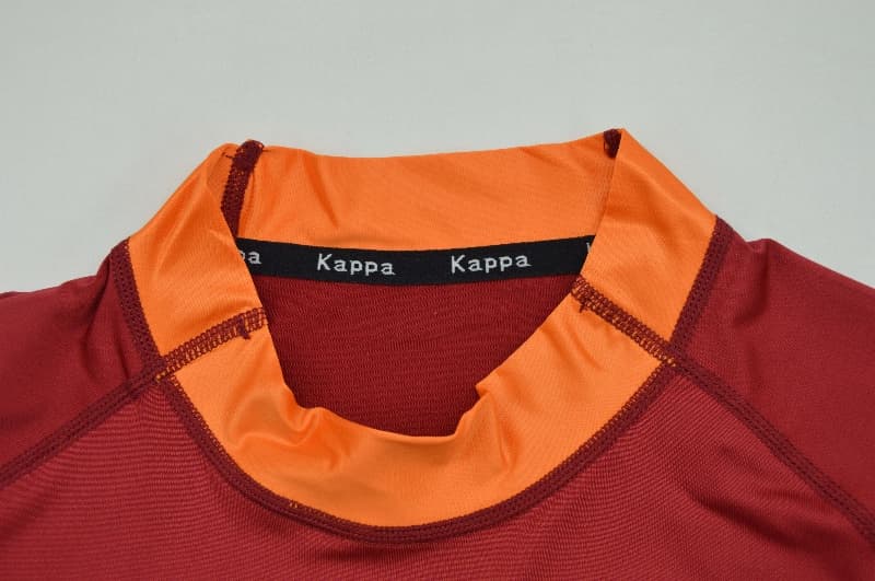 AAA(Thailand) AS Roma 2000/01 Home Retro Long Sleeve Soccer Jersey