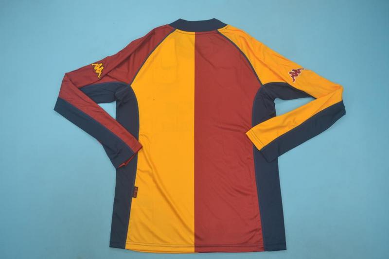 AAA(Thailand) AS Roma 2001/02 Home Retro Soccer Jersey(L/S)