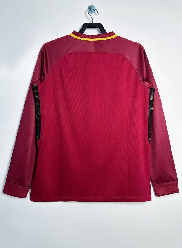 AAA(Thailand) AS Roma 2017/18 Home Long Sleeve Retro Soccer Jersey