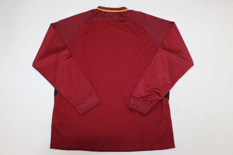 AAA(Thailand) AS Roma 2017/18 Home Long Sleeve Retro Soccer Jersey