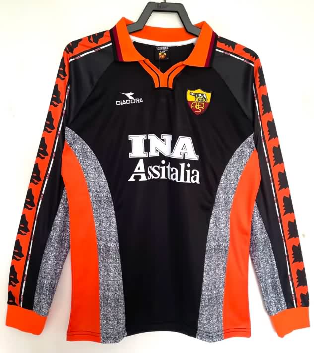 AAA(Thailand) AS Roma 1998/99 Third Long Sleeve Retro Soccer Jersey AAA(Thailand) AS Roma 1998/99 Third Long Sleeve Retro Soccer Jersey