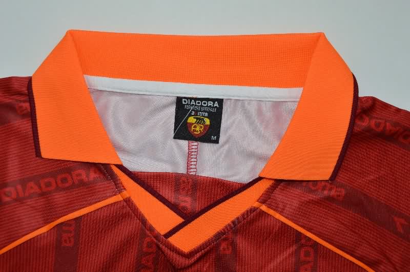 AAA(Thailand) AS Roma 1999/00 Home Retro Long Sleeve Soccer Jersey