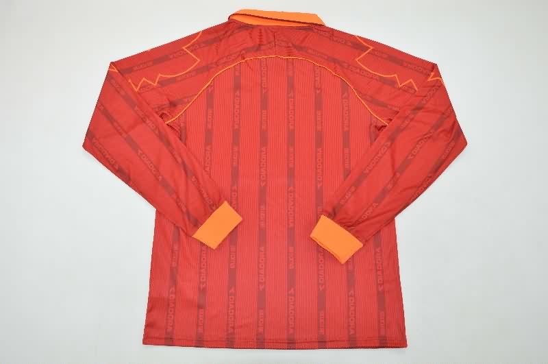 AAA(Thailand) AS Roma 1999/00 Home Retro Long Sleeve Soccer Jersey