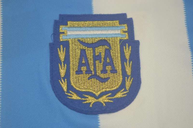 AAA(Thailand) Argentina 1986 Home Retro Soccer Jersey(L/S)