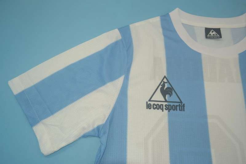 AAA(Thailand) Argentina 1986 Home Retro Soccer Jersey(Player)