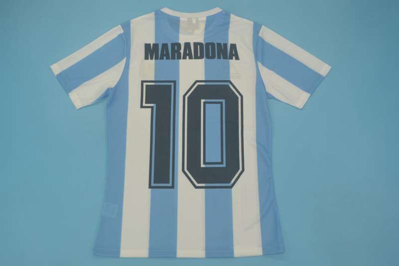 AAA(Thailand) Argentina 1986 Home Retro Soccer Jersey(Player)