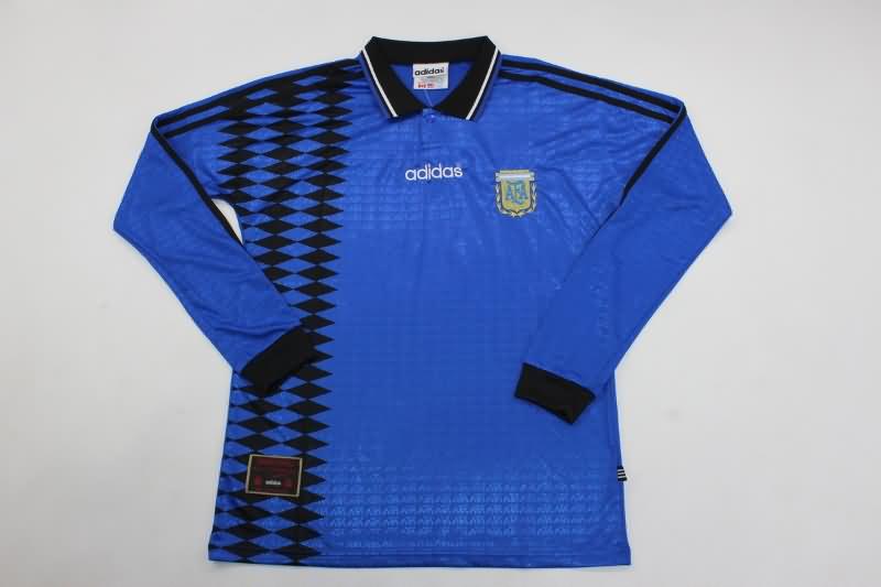 AAA(Thailand) Argentina 1994 Away Retro Long Sleeve Soccer Jersey