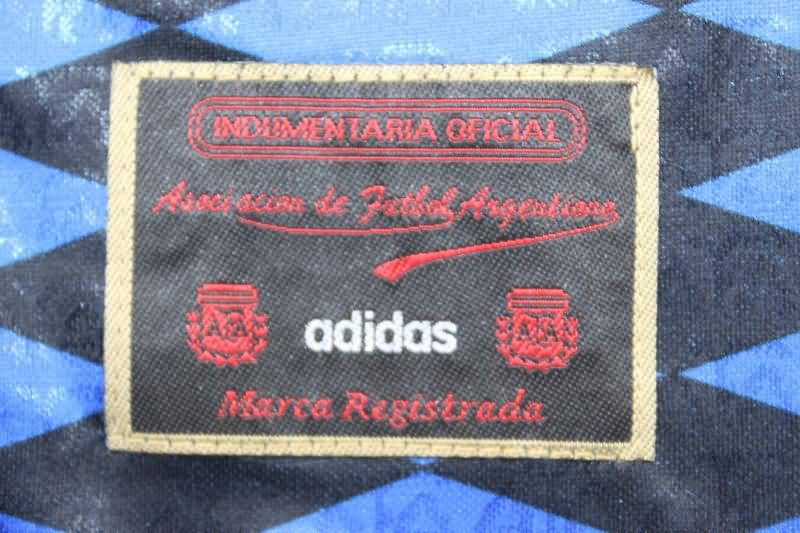 AAA(Thailand) Argentina 1994 Away Retro Long Sleeve Soccer Jersey