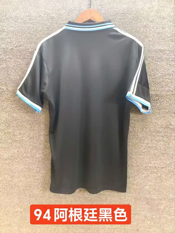 AAA(Thailand) Argentina 1994 Black Retro Soccer Jersey