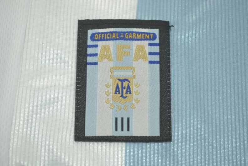 AAA(Thailand) Argentina 1998 Home Retro Soccer Jersey