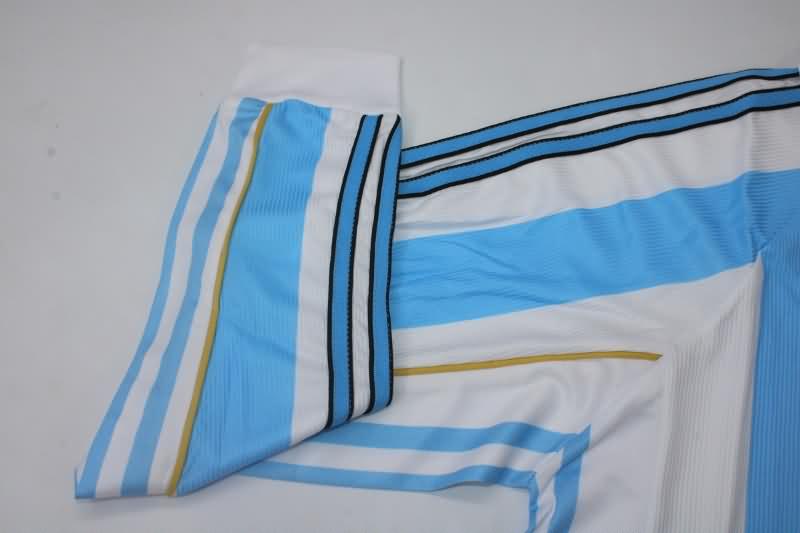 AAA(Thailand) Argentina 1998 Home Long Sleeve Retro Soccer Jersey