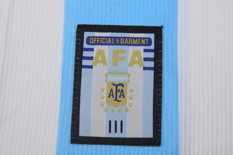 AAA(Thailand) Argentina 1998 Home Long Sleeve Retro Soccer Jersey