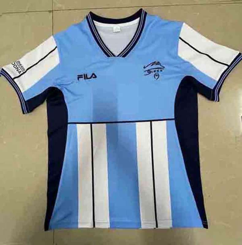 AAA(Thailand) Argentina 2001 Maradona Retro Jersey Without Font