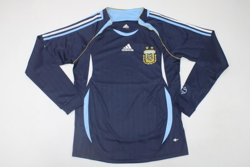 AAA(Thailand) Argentina 2006 Away Long Sleeve Retro Soccer Jersey