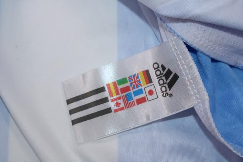 AAA(Thailand) Argentina 2006 Home Long Sleeve Retro Soccer Jersey