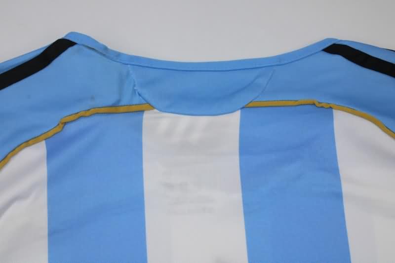 AAA(Thailand) Argentina 2006 Home Long Sleeve Retro Soccer Jersey