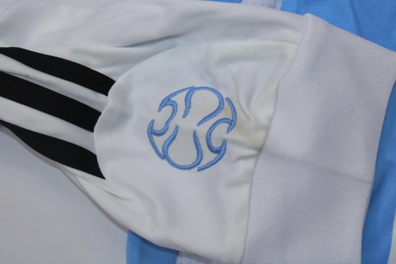 AAA(Thailand) Argentina 2006 Home Long Sleeve Retro Soccer Jersey