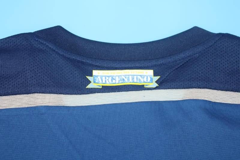 AAA(Thailand) Argentina 2014 Away Long Sleeve Retro Soccer Jersey