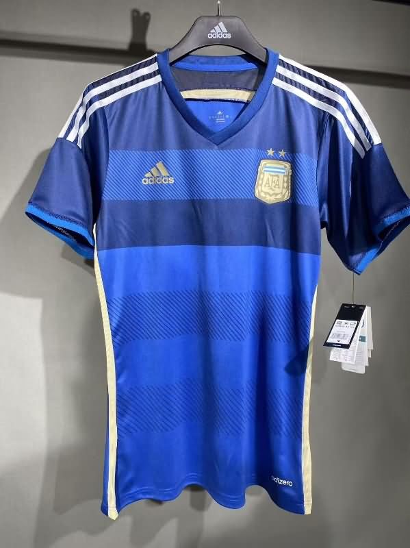AAA(Thailand) Argentina 2014 Away Retro Soccer Jersey(Player)