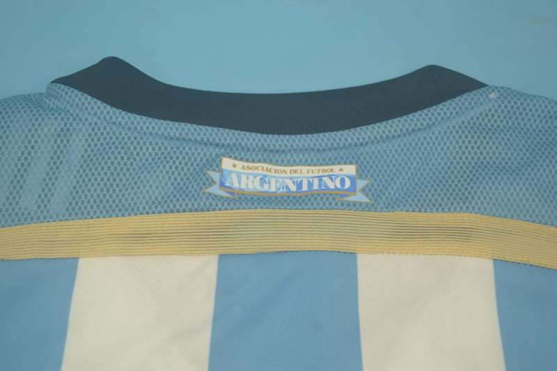 AAA(Thailand) Argentina 2014 Home Retro Soccer Jersey(L/S Player)