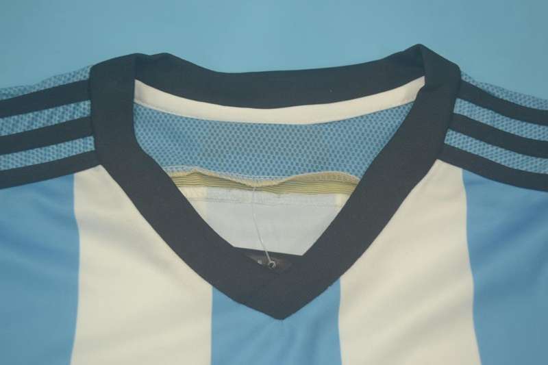AAA(Thailand) Argentina 2014 Home Retro Soccer Jersey(Player)