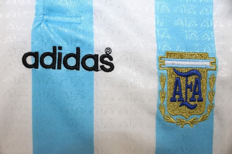 AAA(Thailand) Argentina 1996/97 Home Long Sleeve Retro Soccer Jersey