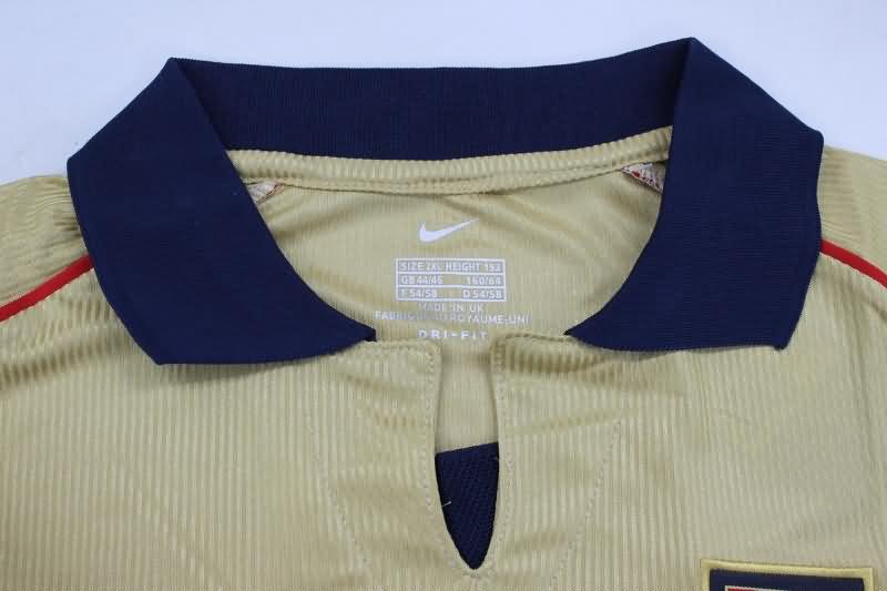 AAA(Thailand) Arsenal 2001/02 Away Long Sleeve Retro Soccer Jersey